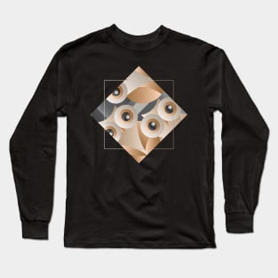 Owl | Geometric and Abstracted Long Sleeve T-Shirt